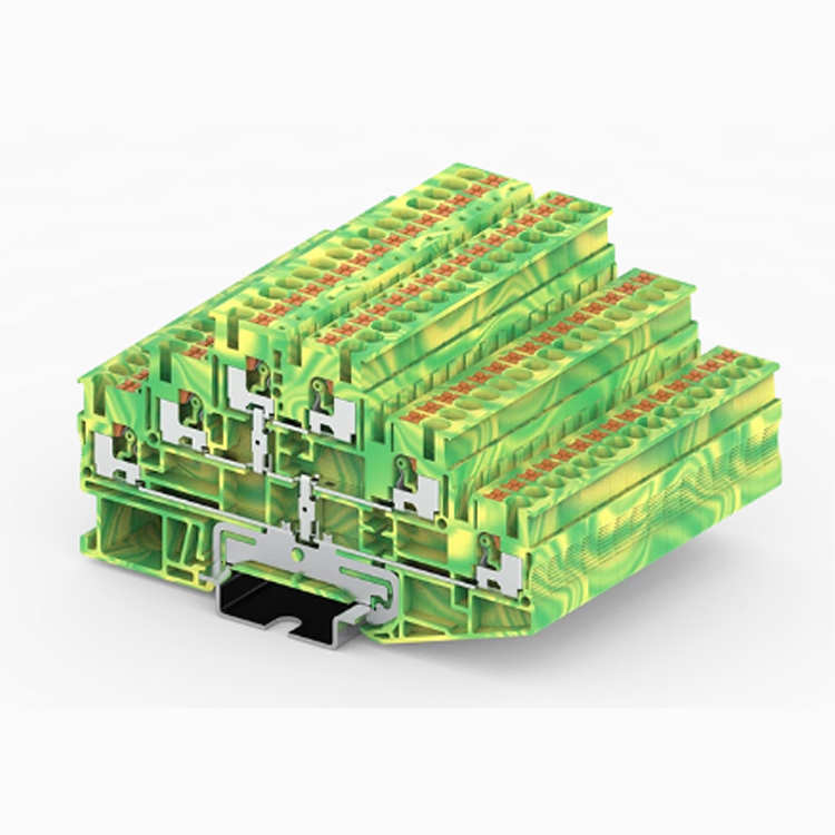 PTT2.5-2-PE push in spring guide rail terminal