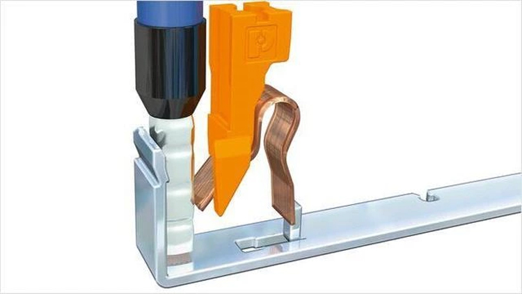 PT10-2-PE push in spring guide rail terminal