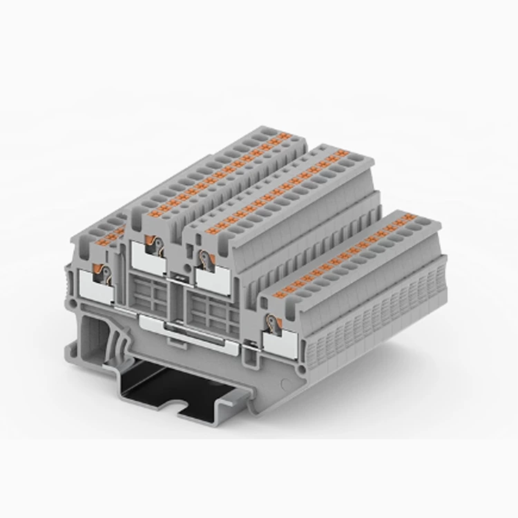 Rail mounted terminal blocks