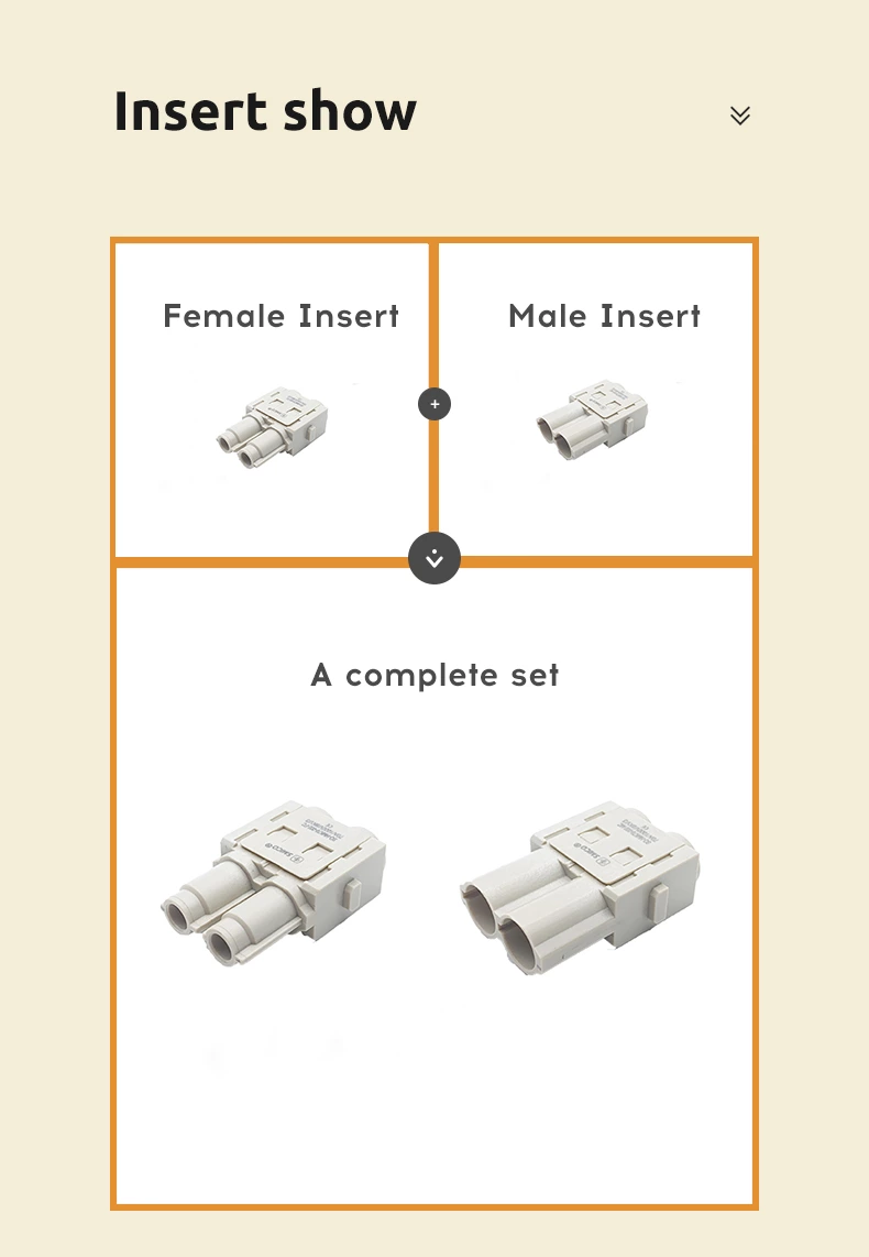 09140023141 HMK70-002-FC female 70A modular industrial HDC heavy duty connector