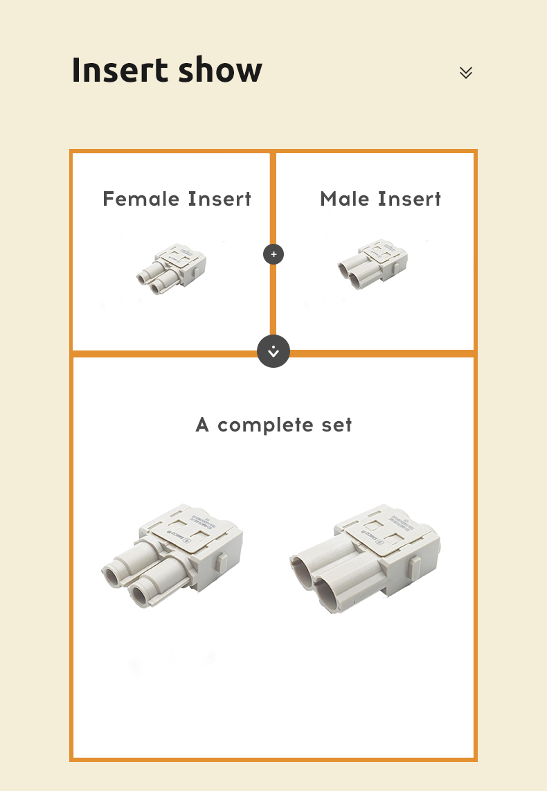 09140023141 HMK70-002-FC female 70A modular industrial HDC heavy duty connector