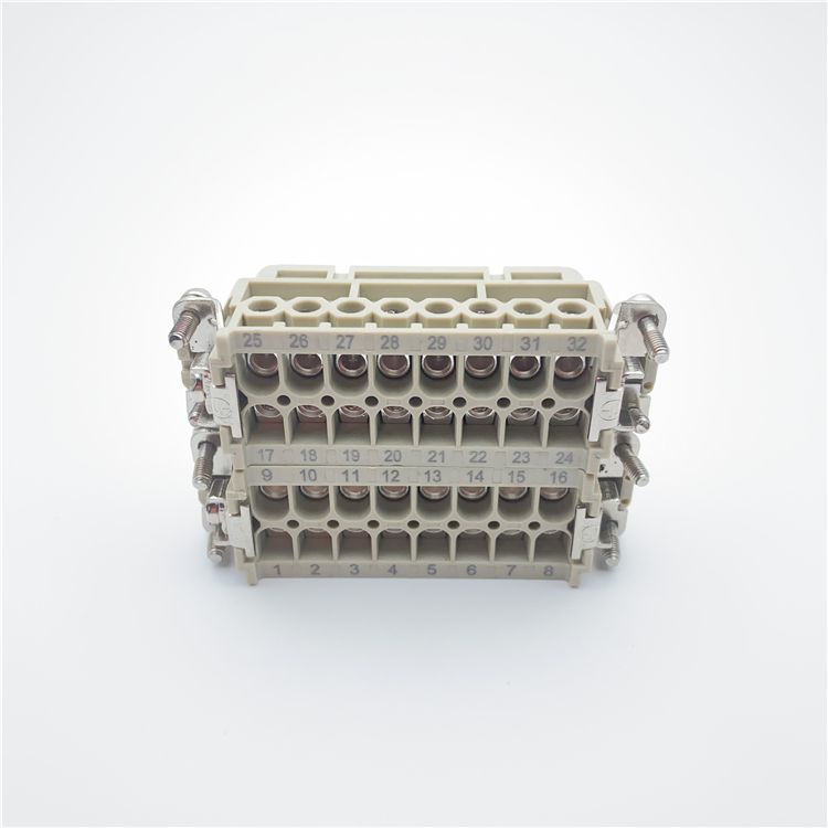 16A 32 Pole Crimp Terminal Heavy Duty Cable Connectors