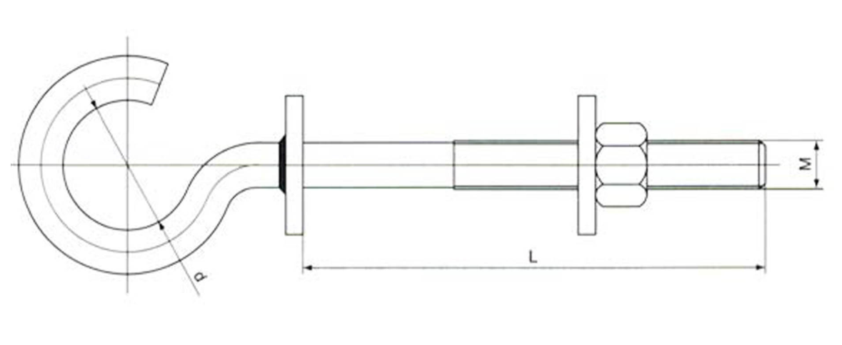 Hot Dip Galvanizing Pigtail Bolt