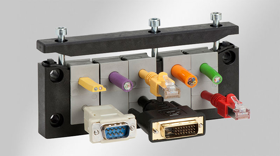 Detachable frame KBL 6/4 Cable entry system IP54 Flame class UL94-V0 Self-extinguishing