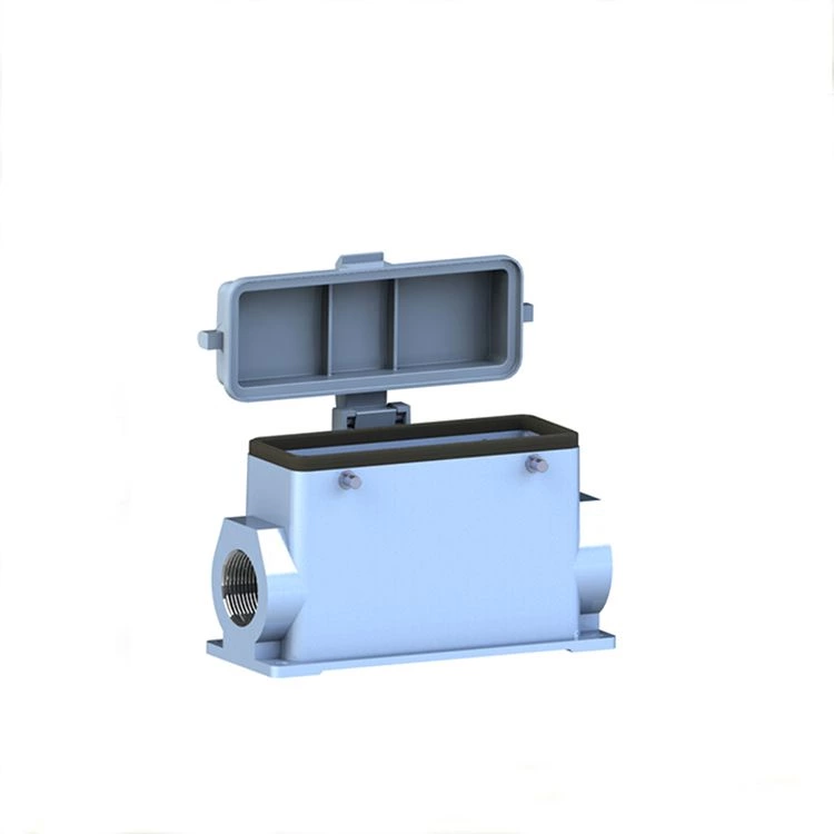 Rectangle connector H24B Surface mounted housings side entry with thermo-plastic cover