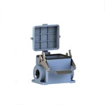 Single locking lever.Surface mounted housings side entry with thermo-plastic cover